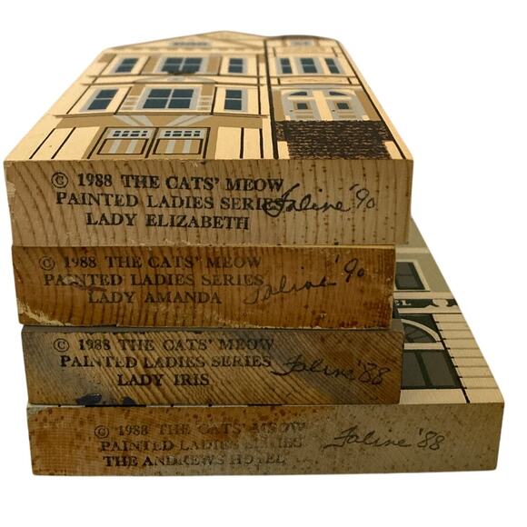 1988 The Cat’s Meow Painted Ladies Series Lot of 4 – Signed Faline - Picture 6 of 6